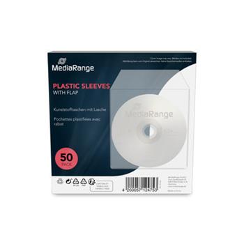 MEDIARANGE oblka plast s klopou transparentn - 50ks/bal