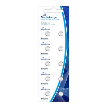 MediaRange Premium alkalické baterie Coin Cells, AG3, LR41, 1.5V, 10ks