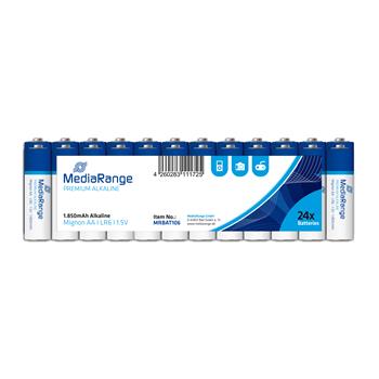 MediaRange Premium alkalické baterie Mignon AA 1,5V, 24ks
