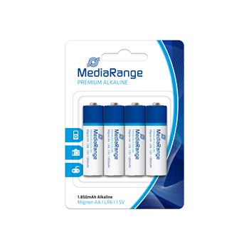 MediaRange Premium alkalické baterie Mignon AA 1,5V, 4ks