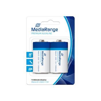 MediaRange Premium alkalické baterie Mono D 1,5V, 2ks
