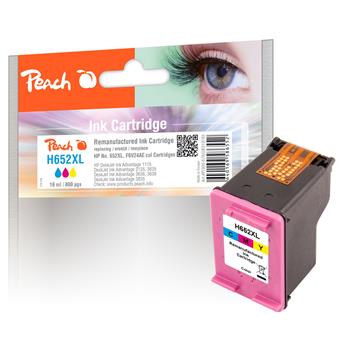Peach inkoustov npl barevn, kompatibiln s HP F6V25AE, No 652XL