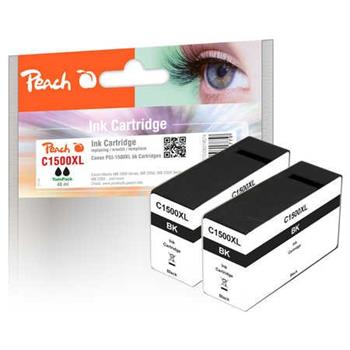 Peach inkoustov npl ern, kompatibiln s Canon PGI-1500 TwinPack XL