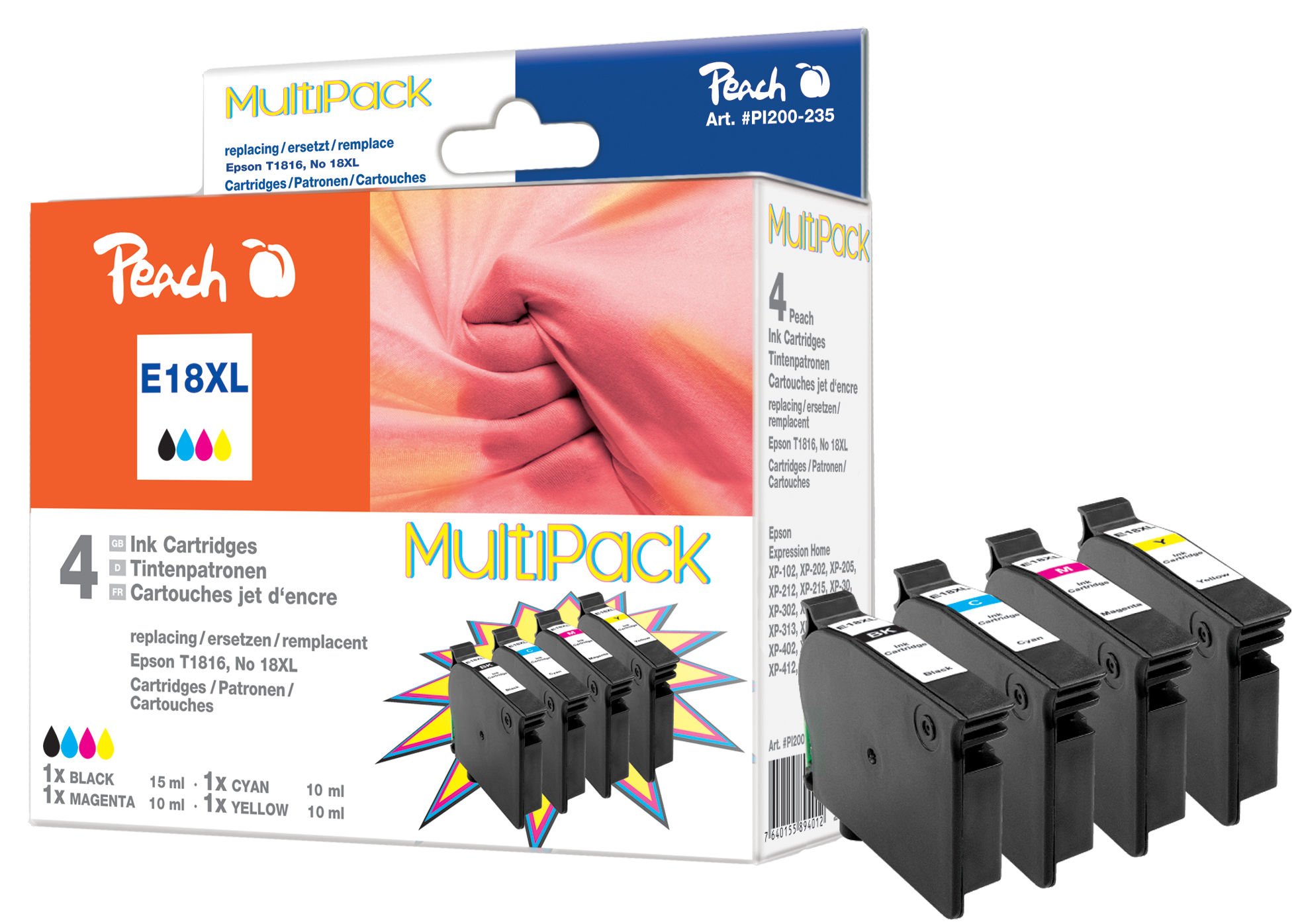 Set De 12 Cartouches D'encre Compatibles Epson T1816 - Neuves Non OEM