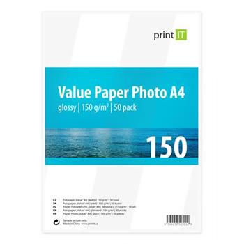 PRINT IT Value Paper Photo A4 150 g/m2 Glossy 50pck/BAL