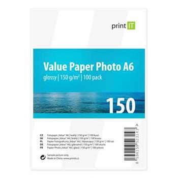 PRINT IT Value Paper Photo A6 150 g/m2 Glossy 100pck/BAL
