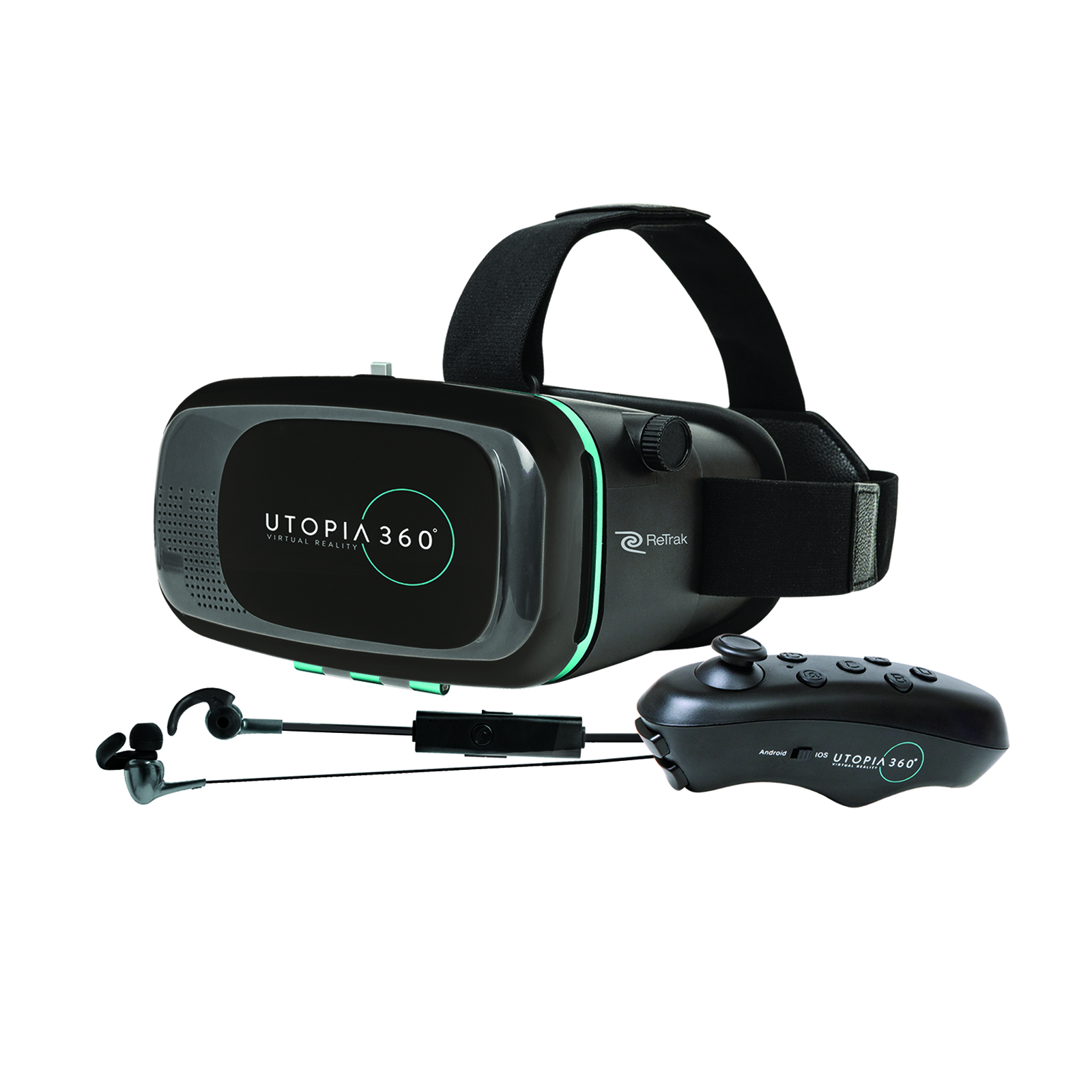 RETRAK VR Headset Utopia 360 s BT ovladačem a sluchátky
