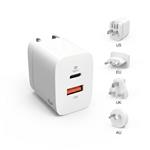 Silicon Power QM16 nab�jec� adapt�r EU/US/UK/AU 1�USB-C + 1xUSB-A, 20W PD, B�L�