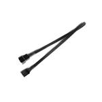 SilverStone CPF03 30cm PWM Fan Extention Cable, Black Sleeved Braded