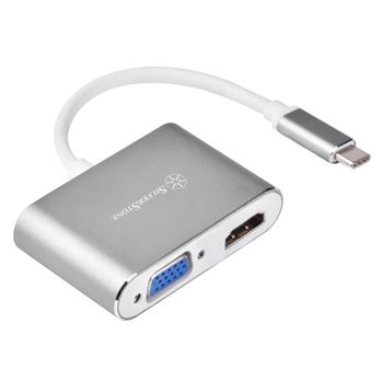 SilverStone EP16C USB-C 4K HDMI VGA HUB, USB 3.1