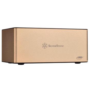 SilverStone extern box HDD/SSD 2,5"/ 3,5" Treasure TS11-C SATA USB3.1, ALU, gold