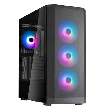 SilverStone FARA 514X, Midi-Tower sk, 4x RGB vtrky v balen, podpora 2x 360mm raditoru, tvrzen sklo, ern