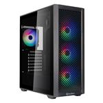 SilverStone FARA 515XR - Midi-Tower sk���, 4x Rainbow v�tr�ky v balen�, tvrzen� sklo, �ern�