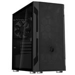 SilverStone FARA H1MB-G, Micro-ATX sk, Honeycomb vzor, tvrzen sklo, ern