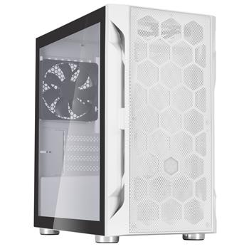 SilverStone FARA H1MW-G, Micro-ATX sk, Honeycomb vzor, tvrzen sklo, bl