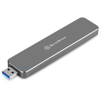 SilverStone MS09B Extern box M.2 SATA SSD/USB 3.1, charcoal