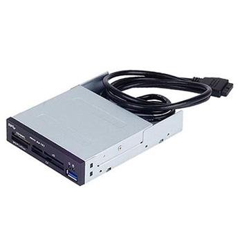 SilverStone pedn I/O mudul/Card reader do 3,5", ern, 1xUSB 3.0