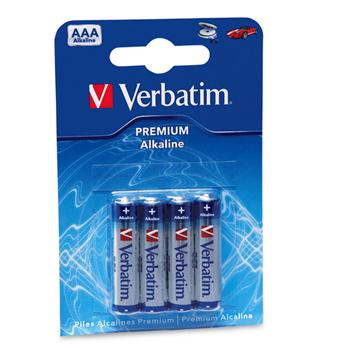 VERBATIM baterie AAA 1,5V Alkalick blister 4ks