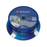 VERBATIM BD-R SL DataLife 25GB, 6x, printable, spindle 25 ks