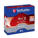 VERBATIM BD-RE DL 50GB, 2x, jewel case 5 ks