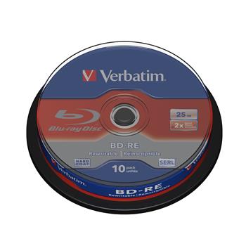 VERBATIM BD-RE SL 25GB, 2x, spindle 10 ks