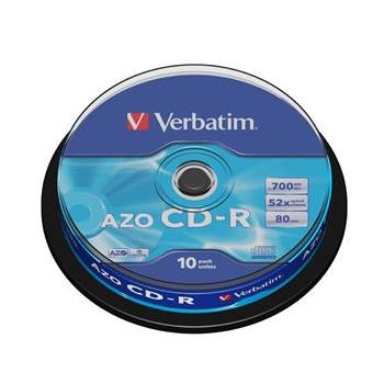 VERBATIM CD-R 80 52x CRYST. spindl 10pck/BAL EOL