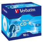 VERBATIM CD-R AUDIO 80MIN, 16x, jewel case 10 ks