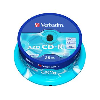 VERBATIM CD-R AZO 700MB, 52x, spindle 25 ks