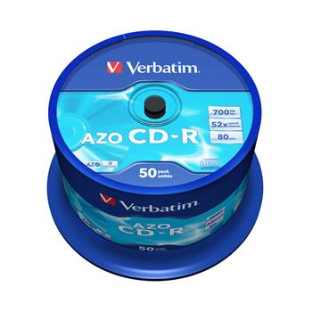 VERBATIM CD-R AZO 700MB, 52x, spindle 50 ks