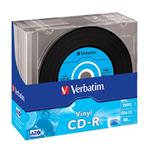 VERBATIM CD-R AZO 700MB, 52x, vinyl, slim case 10 ks