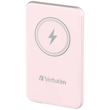 VERBATIM Charge n Go Magnetic Wireless Power Bank 5000 Pink