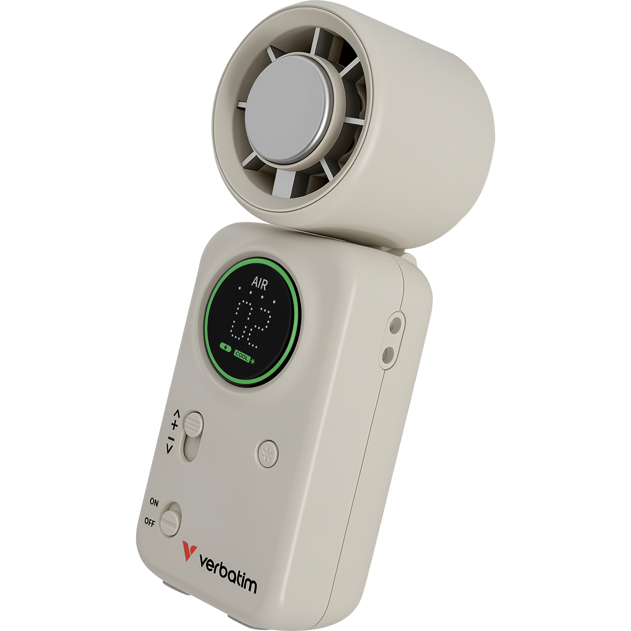 VERBATIM Cool 'n' Go Ice Touch Mini ruční ventilátor bílý/šedý
