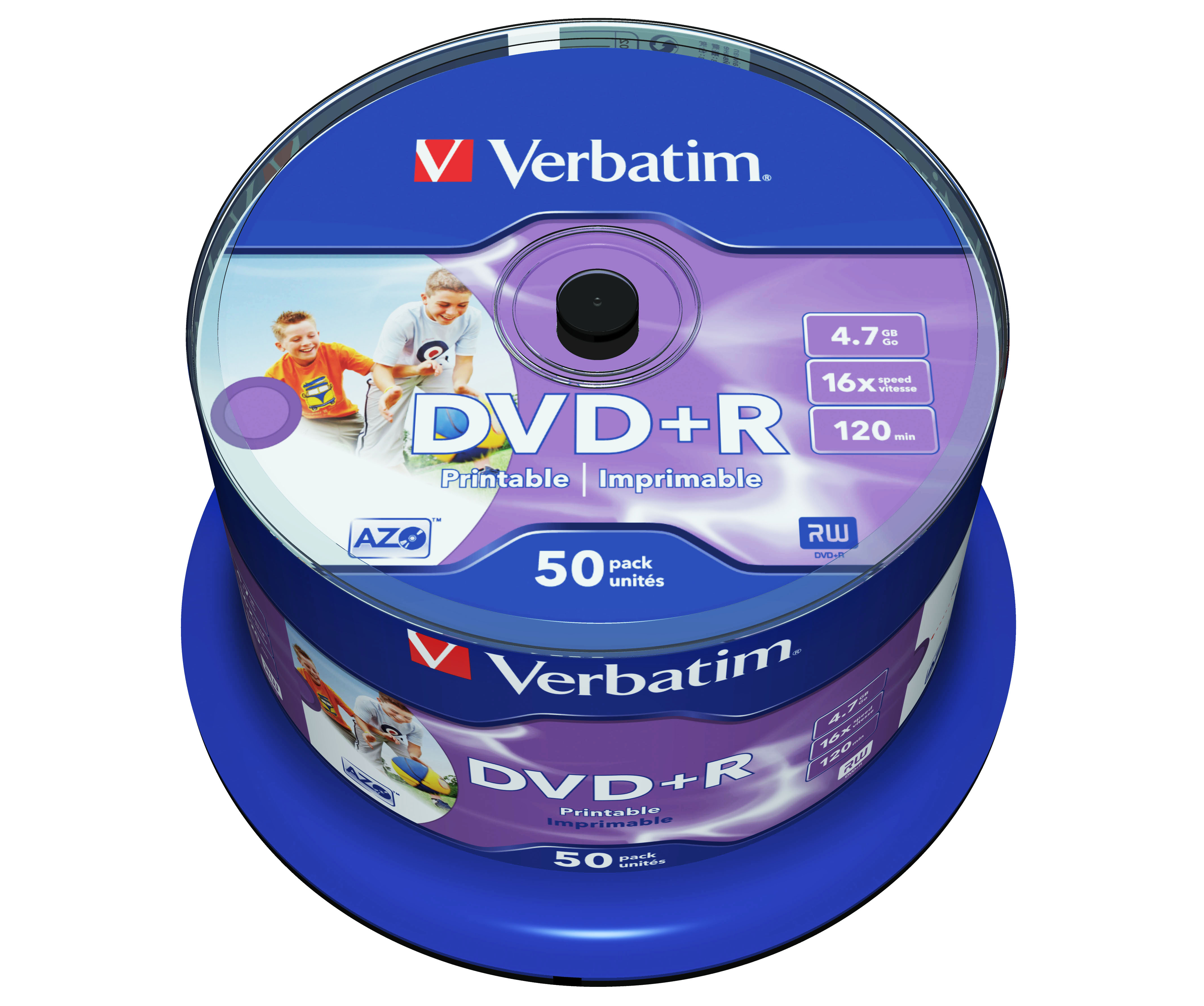 VERBATIM DVD R AZO 4 7GB 16x Printable Spindle 50 Ks IT TRADE cz