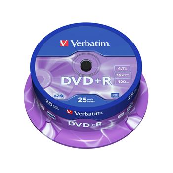 VERBATIM DVD+R AZO 4,7GB, 16x, spindle 25 ks