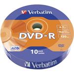 VERBATIM DVD-R AZO 4,7GB, 16x, wrap 10 ks