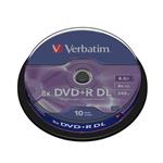 VERBATIM DVD+R DL AZO 8,5GB, 8x, spindle 10 ks