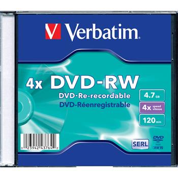 VERBATIM DVD-RW SERL 4,7GB, 4x, jewel slim 1 ks