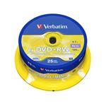 VERBATIM DVD+RW SERL 4,7GB, 4x, spindle 25 ks