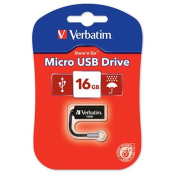 VERBATIM flashdisk 16GB USB 2.0 Store n Go MICRO Black