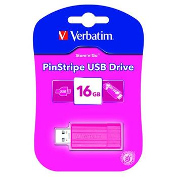 VERBATIM flashdisk 16GB USB 2.0 Store n Go Pinstripe Hot Pink