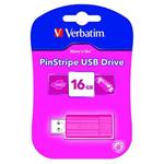 VERBATIM flashdisk 16GB USB 2.0 Store n Go Pinstripe Hot Pink