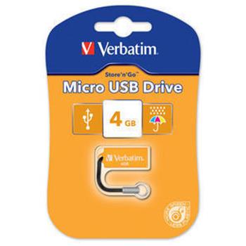 VERBATIM flashdisk 4GB USB 2.0 Store n Go MICRO Volcanic Orange
