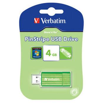 VERBATIM flashdisk 4GB USB 2.0 Store n Go Pinstripe Eucalyptus Green