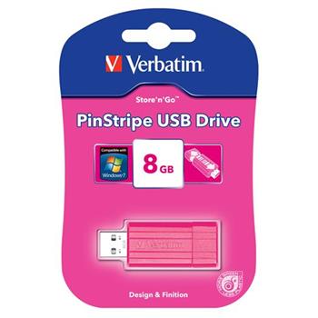 VERBATIM flashdisk 8GB USB 2.0 Store n Go Pinstripe Hot Pink