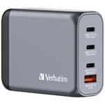 VERBATIM GNC-100 GaN nabjeka 100W - 3x USB-C PD 100/65W / 1x USB-A QC 3.0