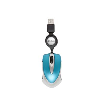 VERBATIM Go Mini Optical Travel Mouse, karibsk modr