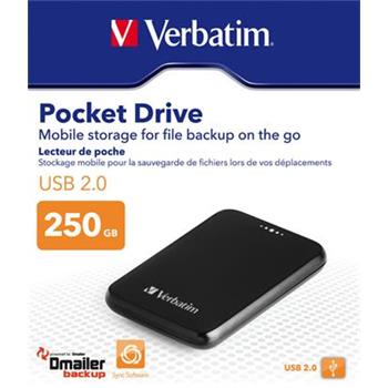 VERBATIM Hard Drive 1,8' 250GB USB 2.0 Portable