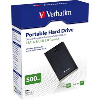 VERBATIM Hard Drive 2,5' 500GB USB 2.0 eSATA