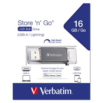VERBATIM iStore 'n' Go Lightning 16GB USB 3.0