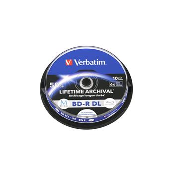 VERBATIM M-DISC BD-R DL 50GB, 6x, printable, spindle 10 ks